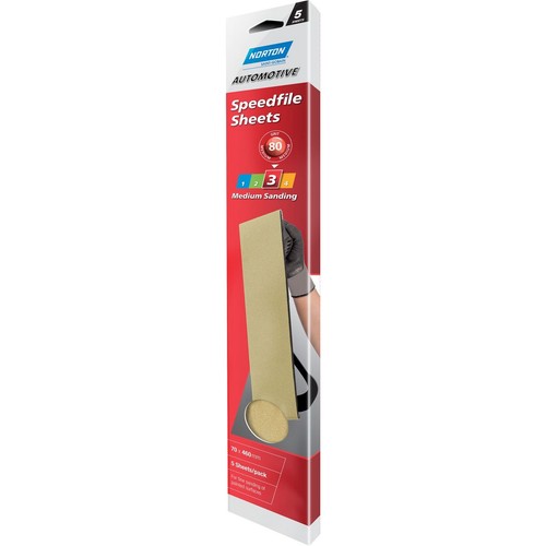 Norton Adalox Sandpaper Sheet 70 X 460mm P80 - 66623321774 Auto
