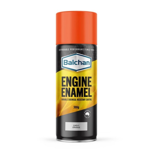 Balchan Engine Enamel Chevy Orange Spray Paint 300g - BAL102005 Auto