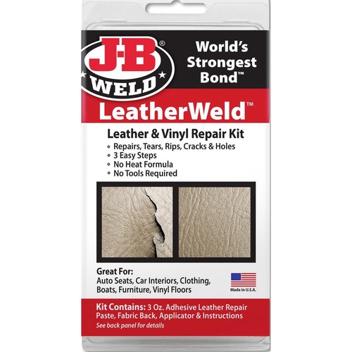 JB Weld LeatherWeld Vinyl & Leather Repair Kit - 2130 Car Interior Workshop Tool