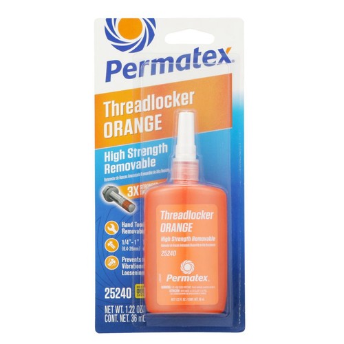 Permatex High Strength Removable Threadlocker Orange 36ml - PX25240 Auto