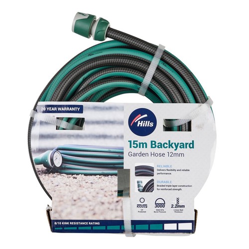 Hills Backyard Hose 12mmx15M - 100742 Replacement Hose Auto Part Workshop Tool
