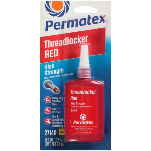 Permatex High Strength Threadlocker Red 36ml - PX27140 Door Hardware