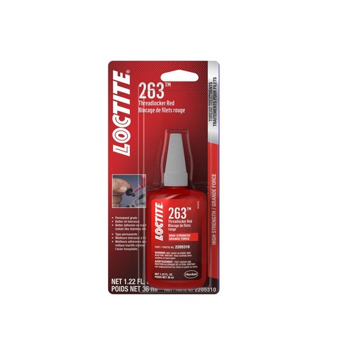 Loctite 263 - Threadlocker - High Strength - Red - 36ml - 2205310 Door Hardware