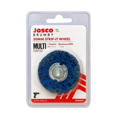Josco Brumby Josco Strip It Wheel 50mm Hex Spindle - BSW501 Workshop Tool