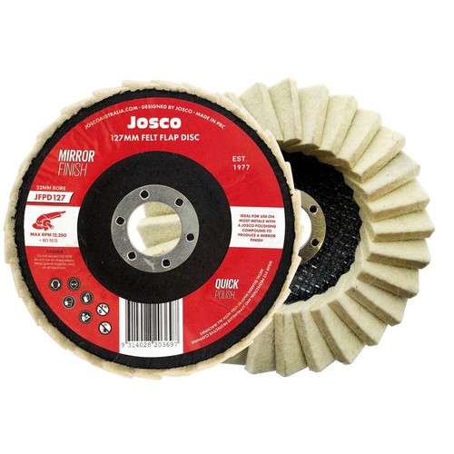 Josco 127mm Felt Polishing Flap Disc - JFPD127 4WD Brake Parts Workshop Tool