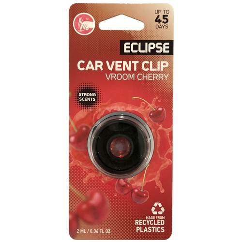 Eclipse Car Air Freshener: Membrane Vent Clip - Vroom Cherry - RD2403024 Auto