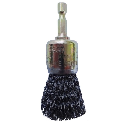Josco Brush Cup CR 25mm 6.3 Hex Shaft - JEC25 Workshop Tool