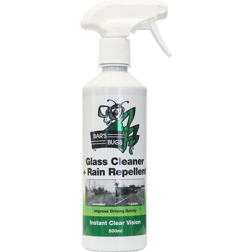 Bar's Bugs Glass Cleaner + Water Repellent 500ml - BBGCWR500 Workshop Tool