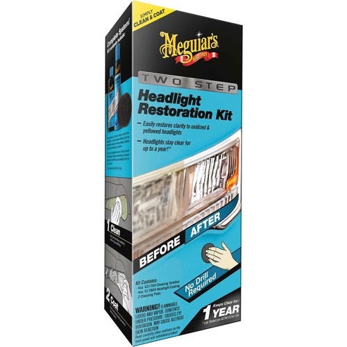 Meguiar's Two Step Headlight Restoration Kit - G2970 Car Lighting Workshop Tool