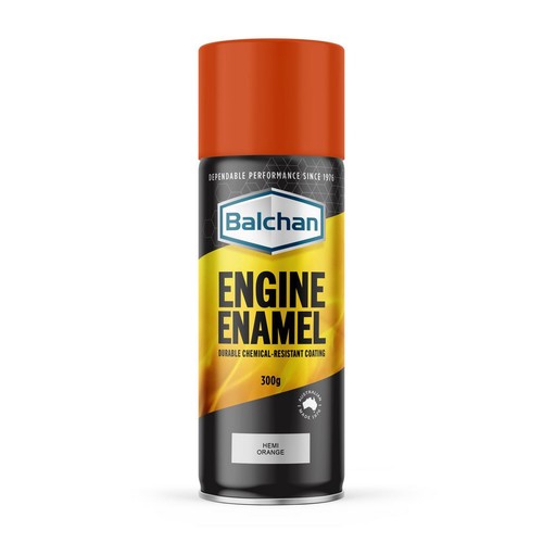Balchan Engine Enamel Hemi Orange Spray Paint 300g - BAL102021 Auto