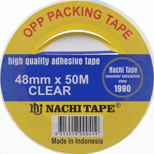 Nachi Clear Packaging Tape Clear 48mm x 50m - 1014 Plumbing