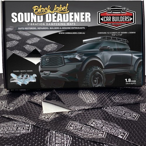 Car Builders Butyl Sound Deadener - Black - SDBLK Car Interior Workshop Tool