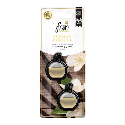Frsh Scents French Vanilla Vent Clip Car Air Freshner - FR9880 Hardware