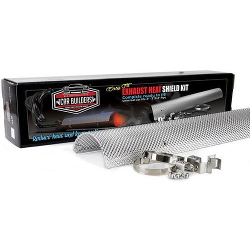 Car Builders Exhaust Heat Aluminium Shield Kit - Curved 600mm - EHSCKIT Auto