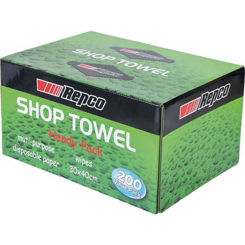 Repco Shop Towel Handy Pack 30X40Cm 200 Pack - RCC200 4WD Brake Parts Auto Part