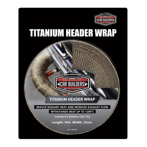 Car Builders Exhaust Header Wrap - 25mm wide - HWTI25MM Car Interior