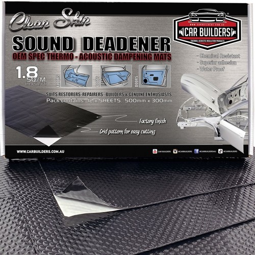 Car Builders Sound Deadening Kit Black 1.8sqm - SDOEMBLK Auto