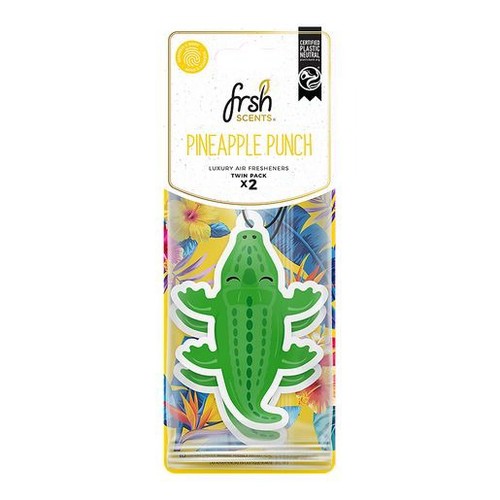 Frsh Scents Croc Pineapple Pench Paper 2PK Car Air Freshener - VO001 Auto