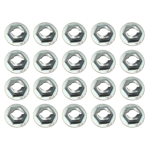 Rare Spares - Speed Nuts 1/4in Stud 7/16in Hex 11/16in Washer 20pcs - NS0014 DIY