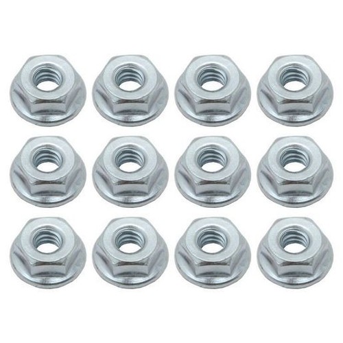 Rare Spares - Nut Kit 3/16in-24 x 3/8in Hex 1/2in Serrated Flange Zinc - NH0006