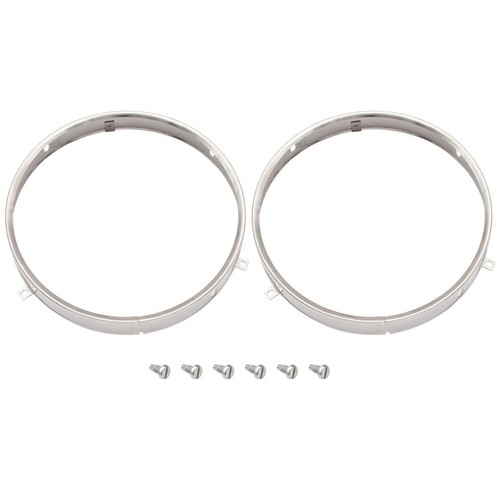 Rare Spares - Headlight Retaining Rim Kit HK-HG HQ LC 7in Pair - HLR1004 Auto