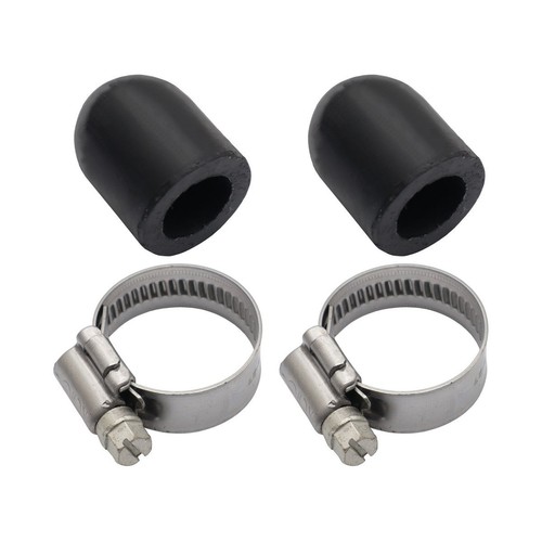 Rare Spares Water Caps 5/8in Pair With Clamps - WC58 Plumbing