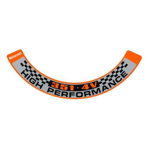 RSP Decal '351 4V High Performance' Air Cleaner Falcon XA XB 351 V8 - BD4369 4WD