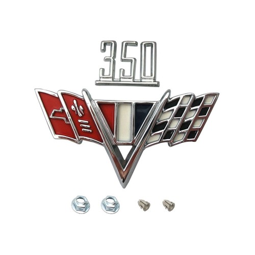 RSP '350 'with flags V8 Badge Holden HK 350 V8 - B1083A Auto Part