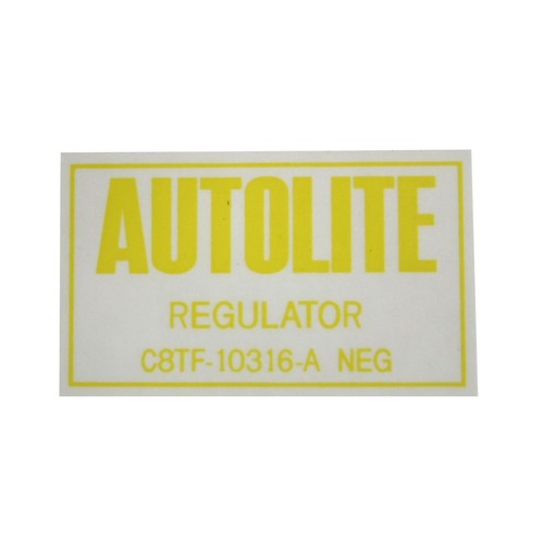 RSP Decal 'Autolite' Voltage Regulator Falcon XW XY Fairlane ZC ZD - RD2008 Auto