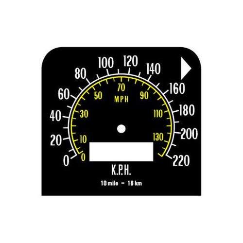 RSP Decal Speedo 220 KPH/140 MPH Holden HQ - D1002 Auto Part