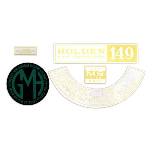 RSP Decal Kit Engine Bay Holden EH 149 6 Cylinder - ED1002 Auto Part