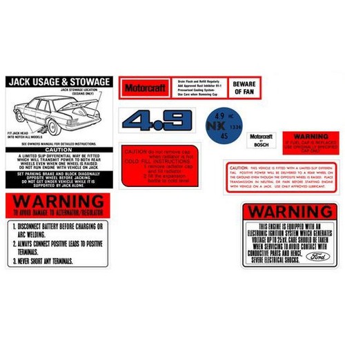 Rare Spares - Decal Kit XE ZK 4.9 V8 - BD2078 Auto Part