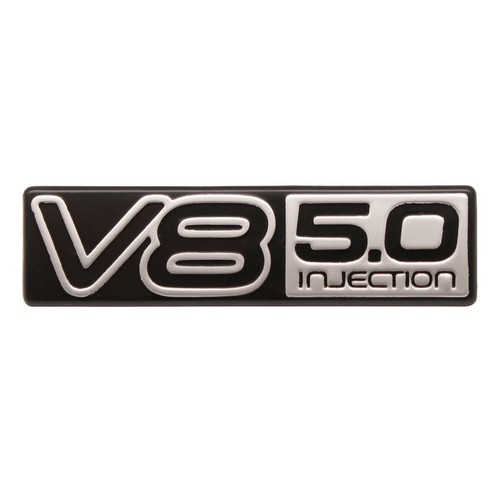 RSP 'V8 5.0 Injection' Silver Boot/Tailgate Badge Holden Commodore VN - B1087