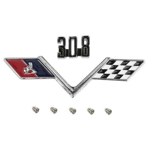 RSP '308' V with Flags V8 Badge Holden HT HG 308 V8 - B1090 Auto