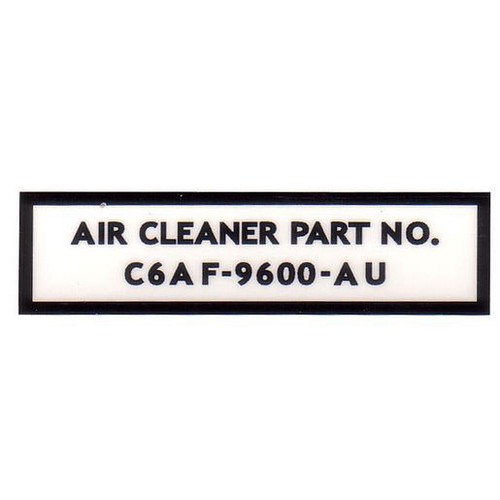 RSP Air Cleaner Part No Decal Ford XR GT - AD2000C Auto