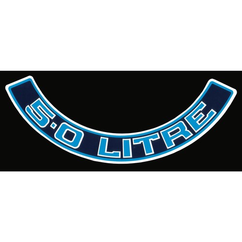 RSP Decal Air Cleaner '5.0 Litre' (Blue) Holden HZ WB Commodore VC-VL 5.0 Litre
