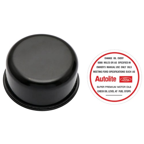 RSP Oil Breather Cap Twist On with 'Autolite' Decal Ford XW XY ZC ZD V8 - OBCWD1