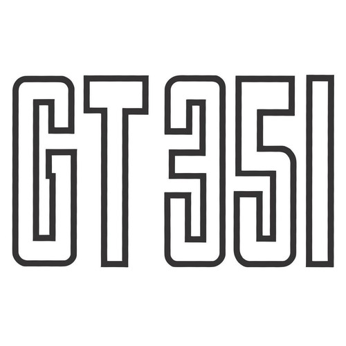 RSP Decal 'GT351' Black Front Guard (Large) Falcon XB GT - BD4352 Auto