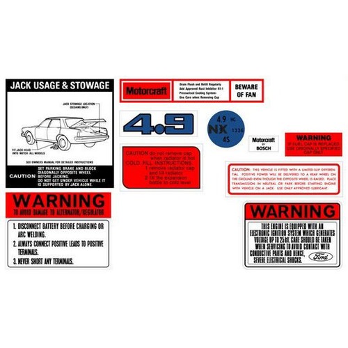 Rare Spares - Decal Kit XD ZJ 4.9 V8 - BD2076 Auto