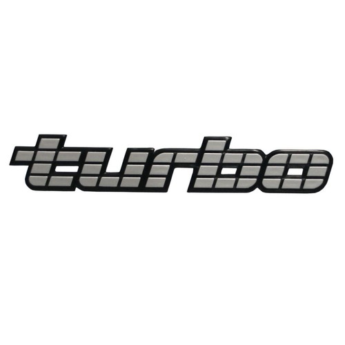 RSP 'Turbo' Silver Boot or Tailgate Badge Holden Commodore VL 6 Cylinder - B1100