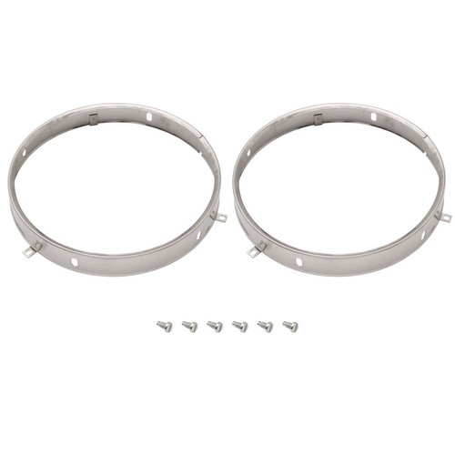 Rare Spares - Headlight Retaining Rim Kit HJ-HZ LJ-LX 7in Pair - HLR1010 Auto