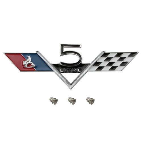 RSP '5 Litre' Guard Badge Holden HK HT 307 Chev V8 - B1043