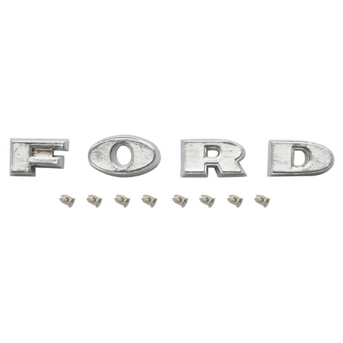 RSP 'FORD' Letters Bonnet Badge Ford Falcon XK-XP - B2097 4WD