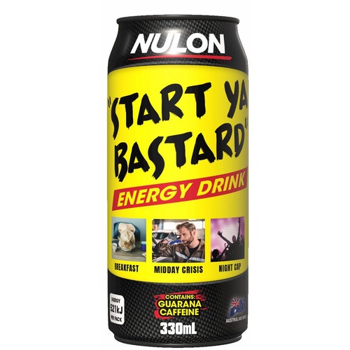 Nulon Start Ya Bastard Energy Drink 330mL - 940004502 Auto 3 pieces