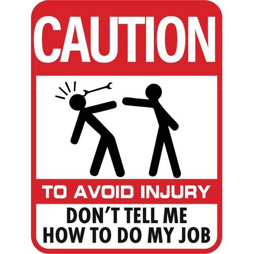 GearUp Metal Sign - Caution To Avoid Injury Auto