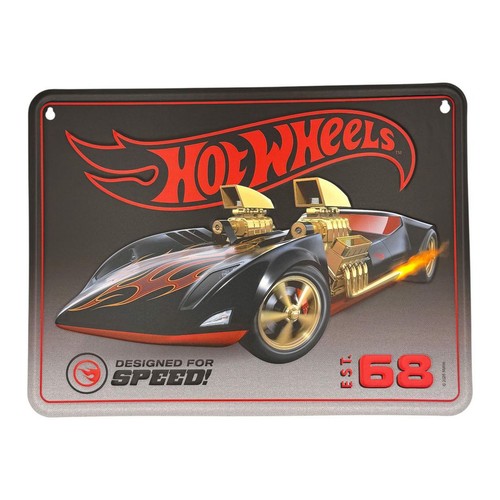 Hot Wheels Embossed Tin Sign DFS Auto
