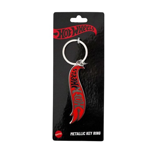 Hot Wheels Metallic Key Ring - Red Flame Auto