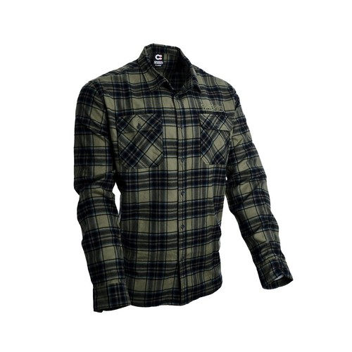 Snatch Sundown Flannel Check Long Sleeve Olive Check 5Xl - SM4403OC5XL Auto