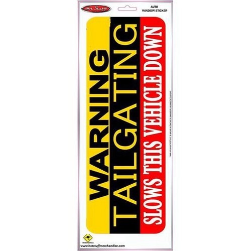 HotStuff No Tailgating Auto Sticker - SH2802M Part