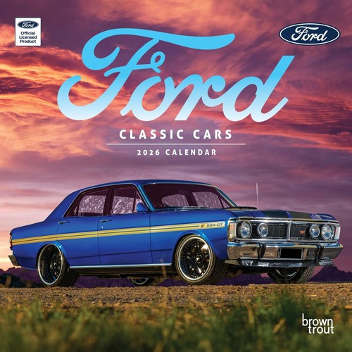Ford Classic Cars 2026 Square Wall Calendar Auto Part
